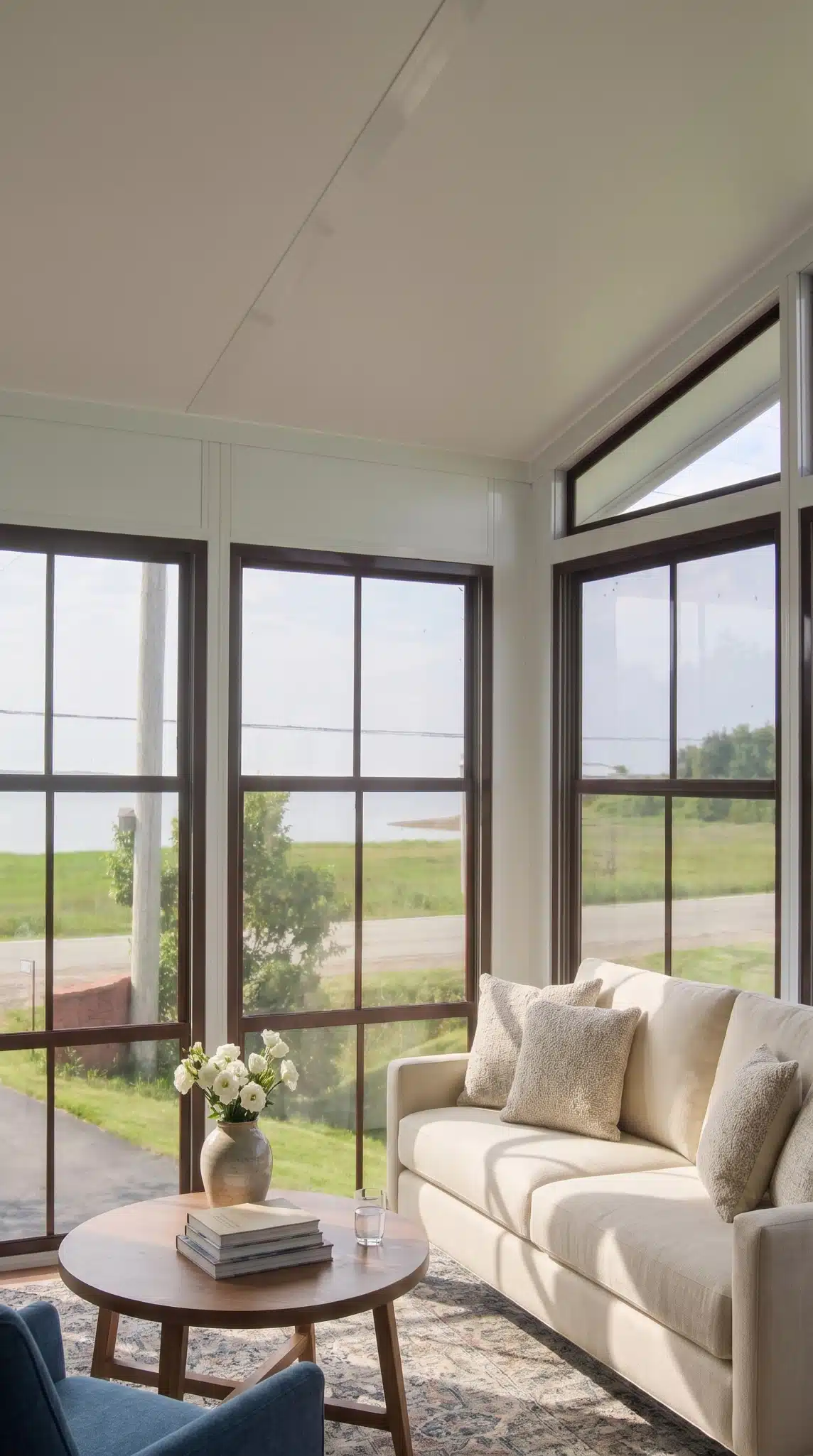 Interieur d'un solarium 3 saisons avec fenêtre en vinyle (Model 200)